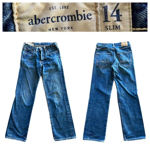 Abercrombie & Fitch Jeans Horton Classic Straight Junior 14 Slim - Picture 1 of 13